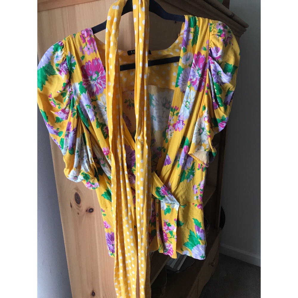 Zara trf floral blouse